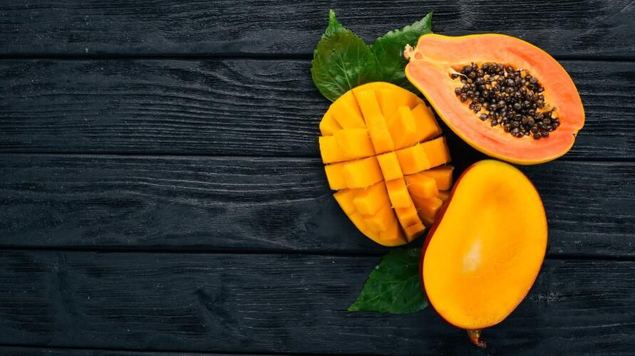 Výhody tropického ovocia Mango a Papája pre starostlivosť o pleť